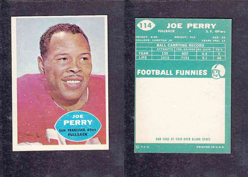 1960 NFL TOPPS FOOTBALL CARD #114 J. PERRY photo