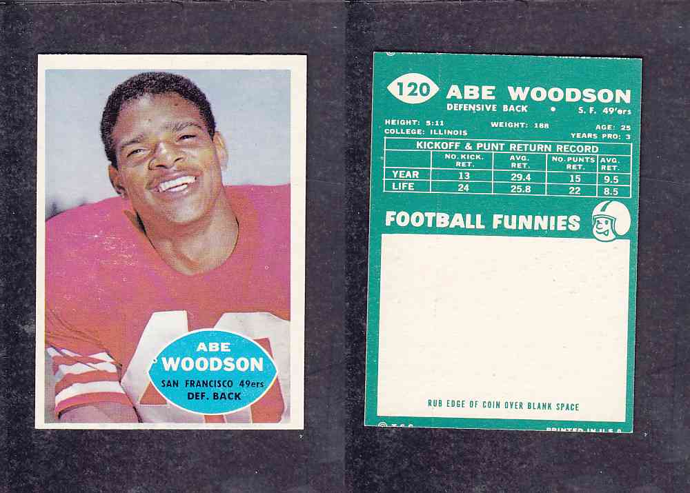 1960 NFL TOPPS FOOTBALL CARD #120 A. WOODSON photo