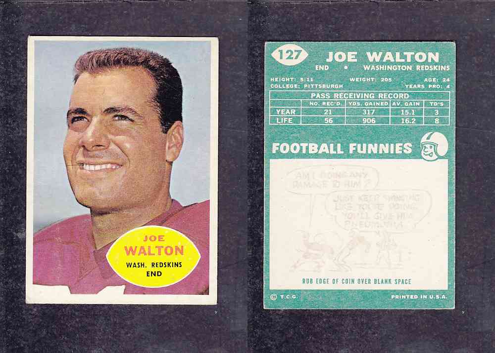 1960 NFL TOPPS FOOTBALL CARD #127 J. WALTON photo