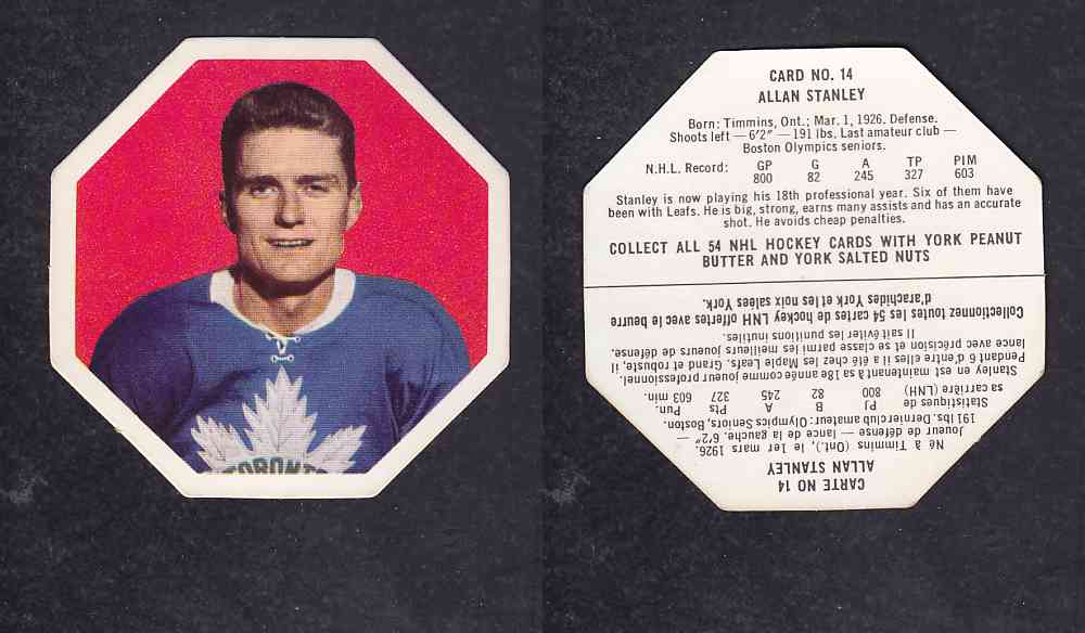 1963-64 YORK HOCKEY CARD #14 A.STANLEY photo