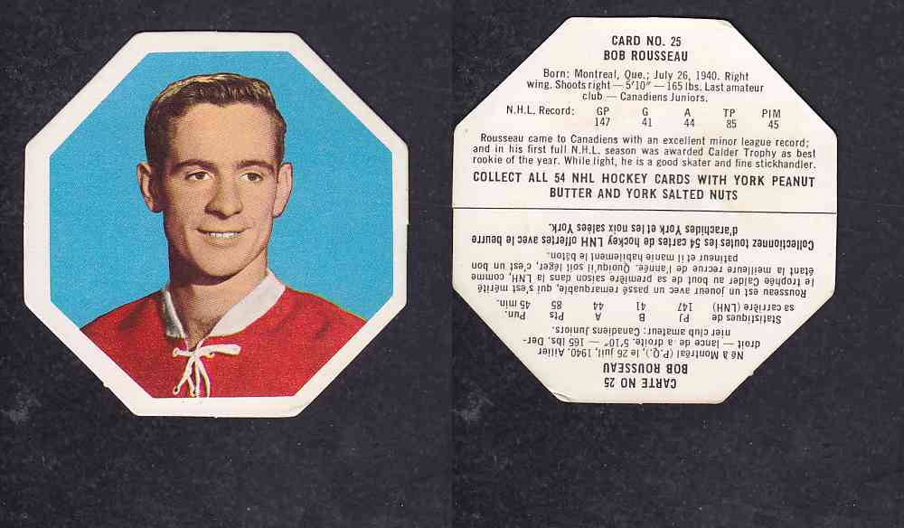 1963-64 YORK HOCKEY CARD #25 B.ROUSSEAU photo