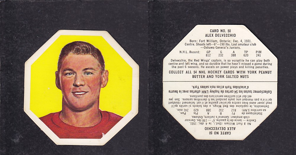 1963-64 YORK HOCKEY CARD #50 A.DELLWECHIO photo