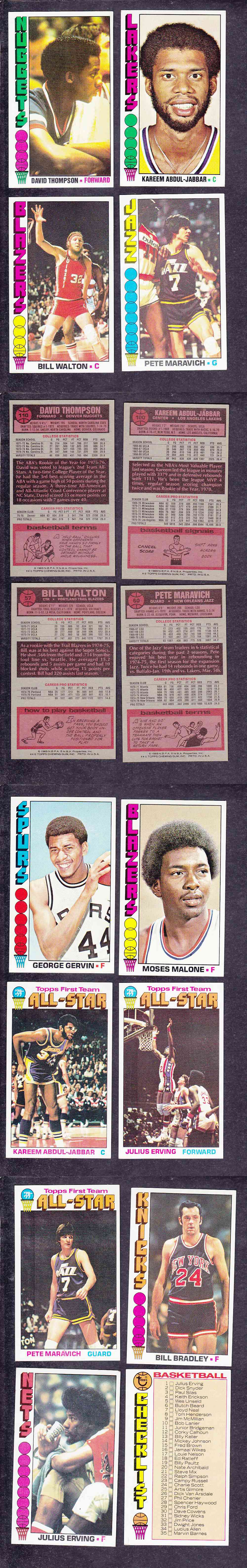 1976-77 NBA TOPPS BASKETBALL CARD FULL SET 144/144 photo