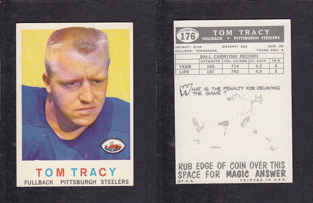 1959 NFL TOPPS FOOTBALL CARD #176 T. TRACY photo