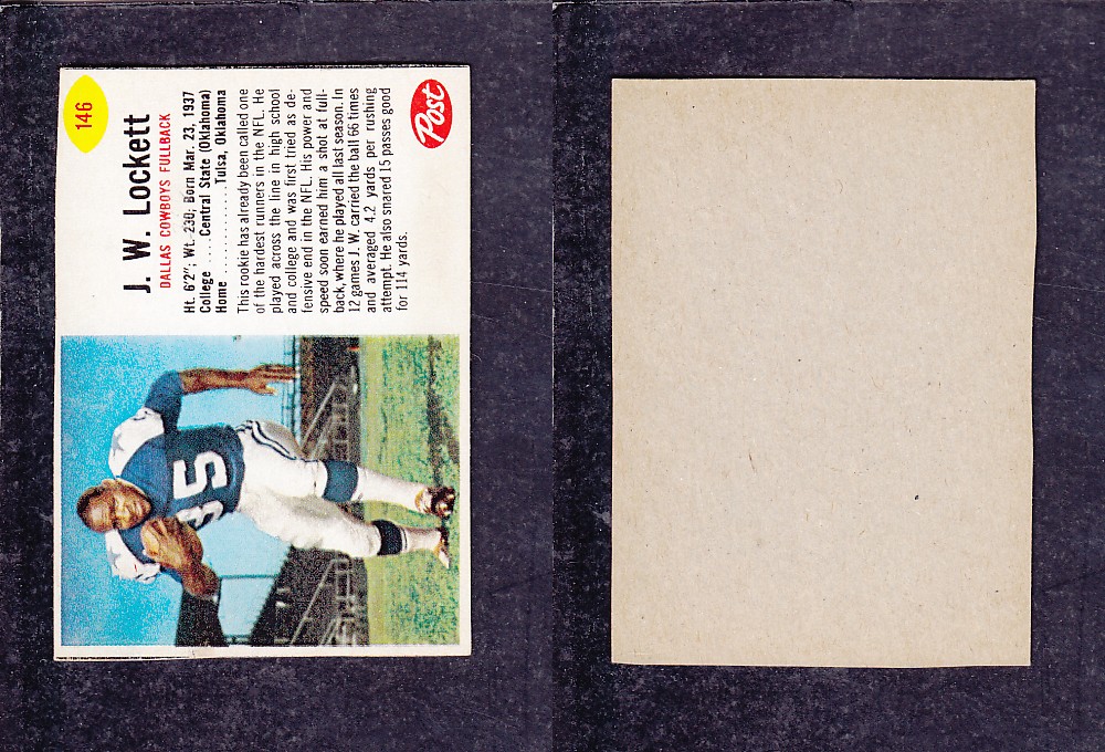 1962 NFL POST FOOTBALL CARD #146 J. LOCKETT photo