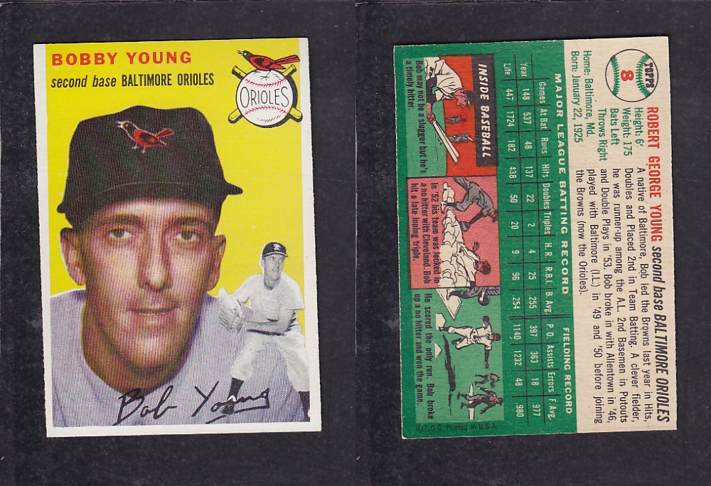 1952 TOPPS BASEBALL CARD #8 B. YOUNG photo