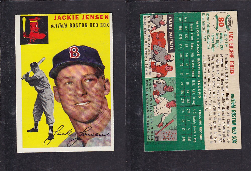 1952 TOPPS BASEBALL CARD #80 J. JENSEN photo