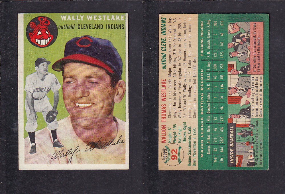 1952 TOPPS BASEBALL CARD #92 W. WESTLAKE photo