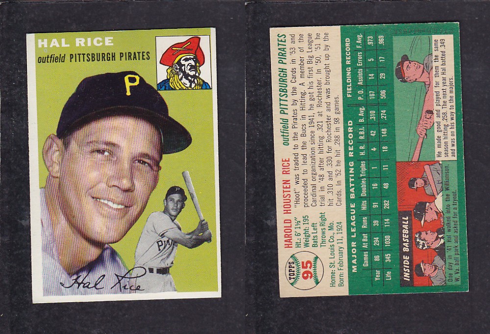 1952 TOPPS BASEBALL CARD #95 H. RICE photo