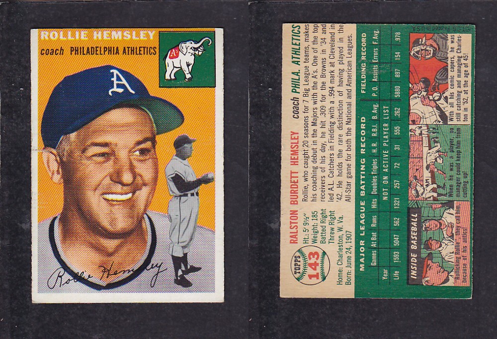 1952 TOPPS BASEBALL CARD #143 R. HEMSLEY photo