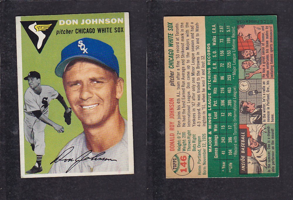 1952 TOPPS BASEBALL CARD #146 D. JOHNSON photo