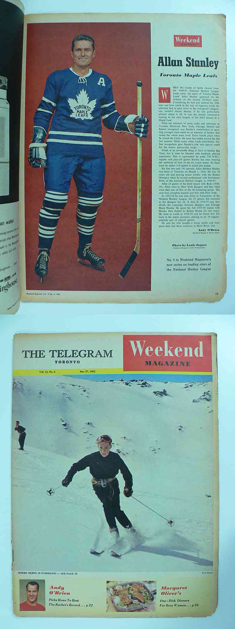 1962 WEEKEND FULL MAGAZINE A.STANLEY PHOTO photo