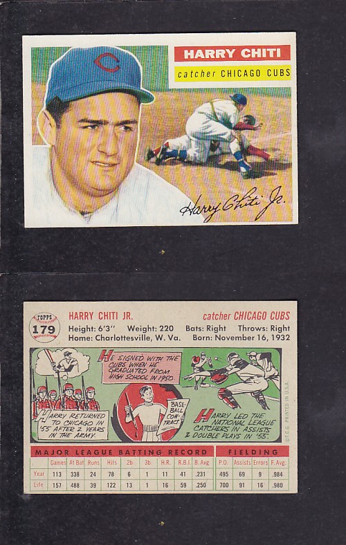 1956 TOPPS BASEBALL CARD #179 H. CHITI photo