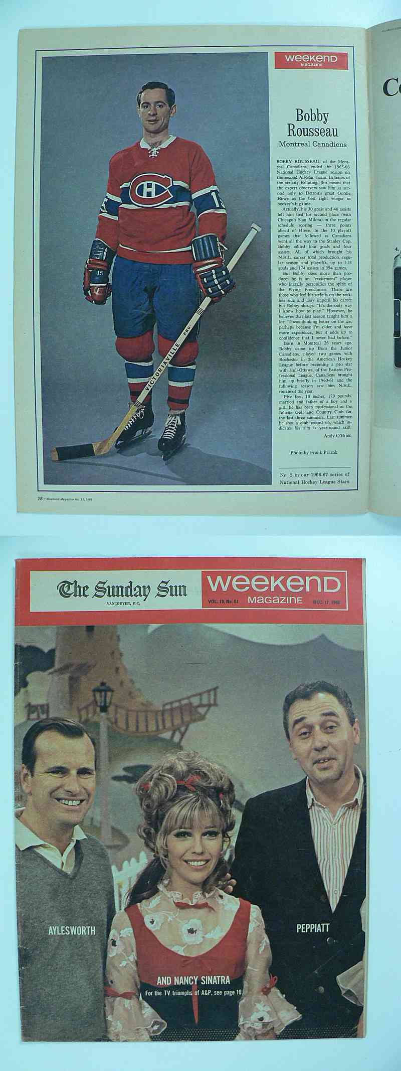 1966 WEEKEND FULL MAGAZINE B.ROUSSEAU PHOTO photo