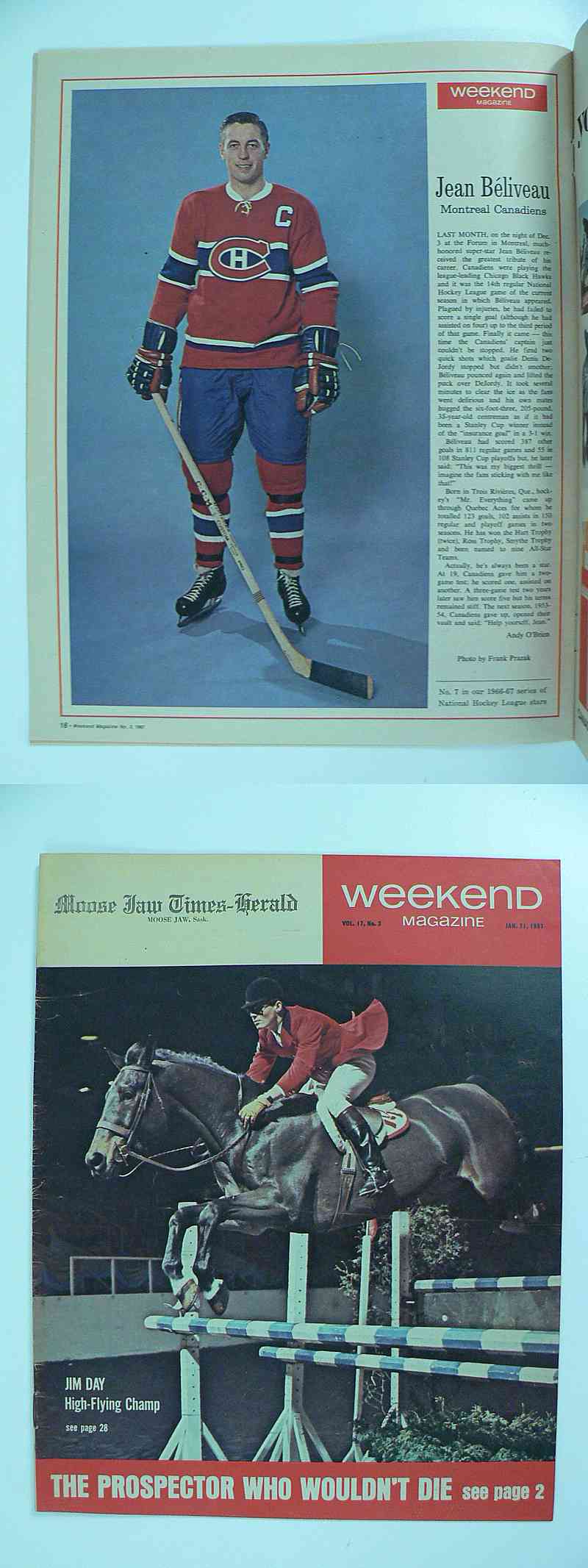 1967 WEEKEND FULL MAGAZINE J.BELIVEAU PHOTO photo