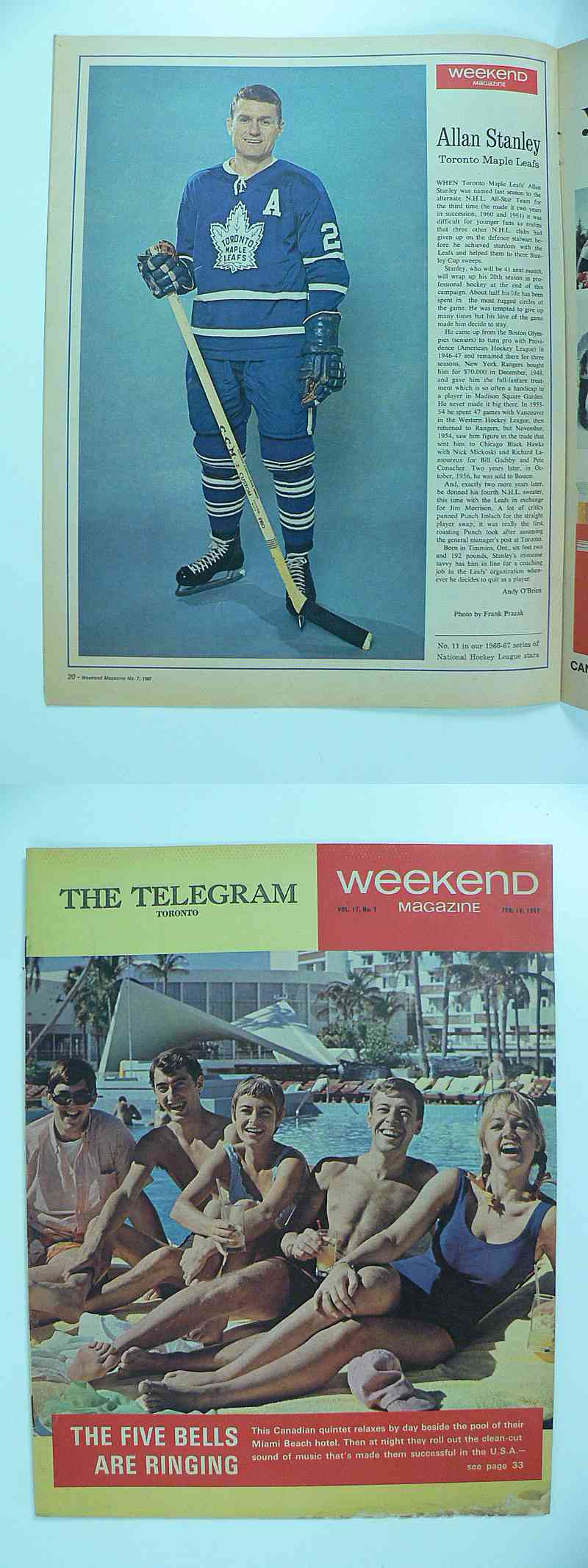 1967 WEEKEND FULL MAGAZINE A.STANLEY PHOTO photo