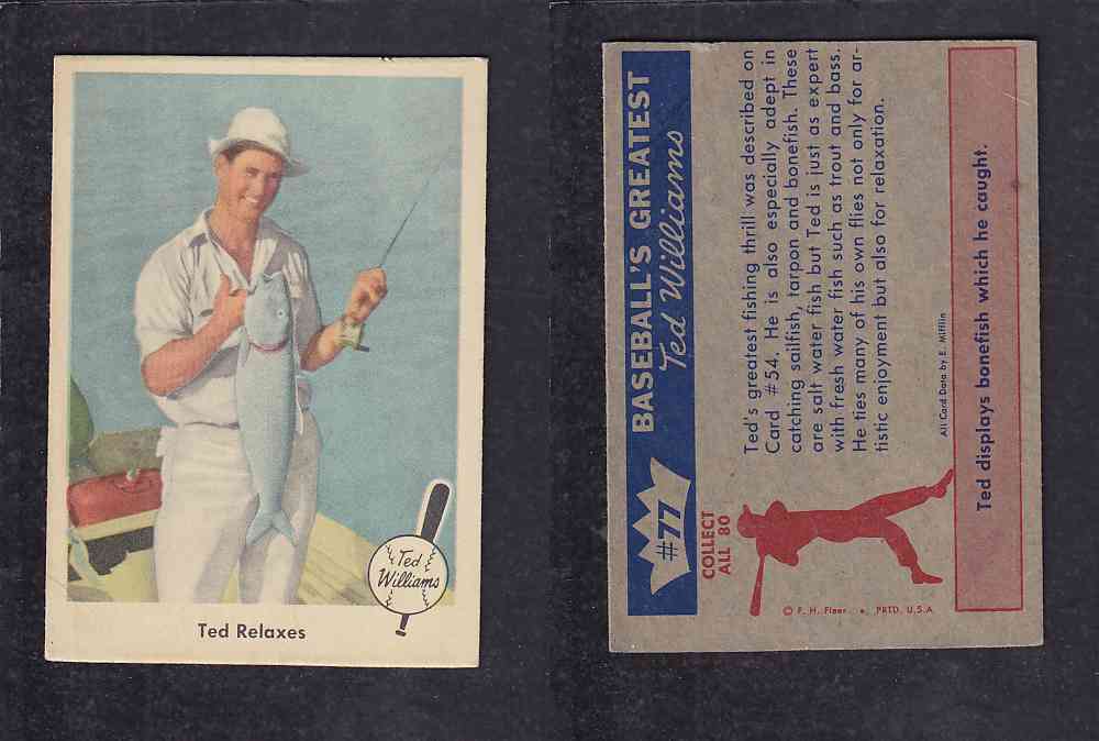 1959  FLEER TED WILLIAMS BASEBALL CARD #77 photo