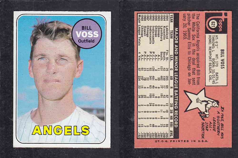 1969 TOPPS BASEBALL CARD #621 M. VOSS photo