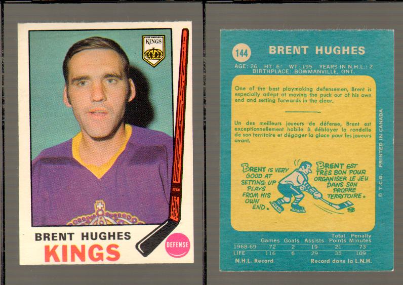 1969-70 O-PEE-CHEE HOCKEY CARD #144 BRENT HUGHES photo