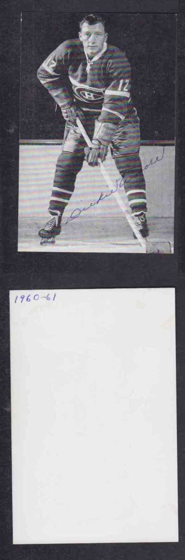 1960 'S MONTREAL CANADIENS D.MOORE  AUTOGRAPHED POST CARD  photo