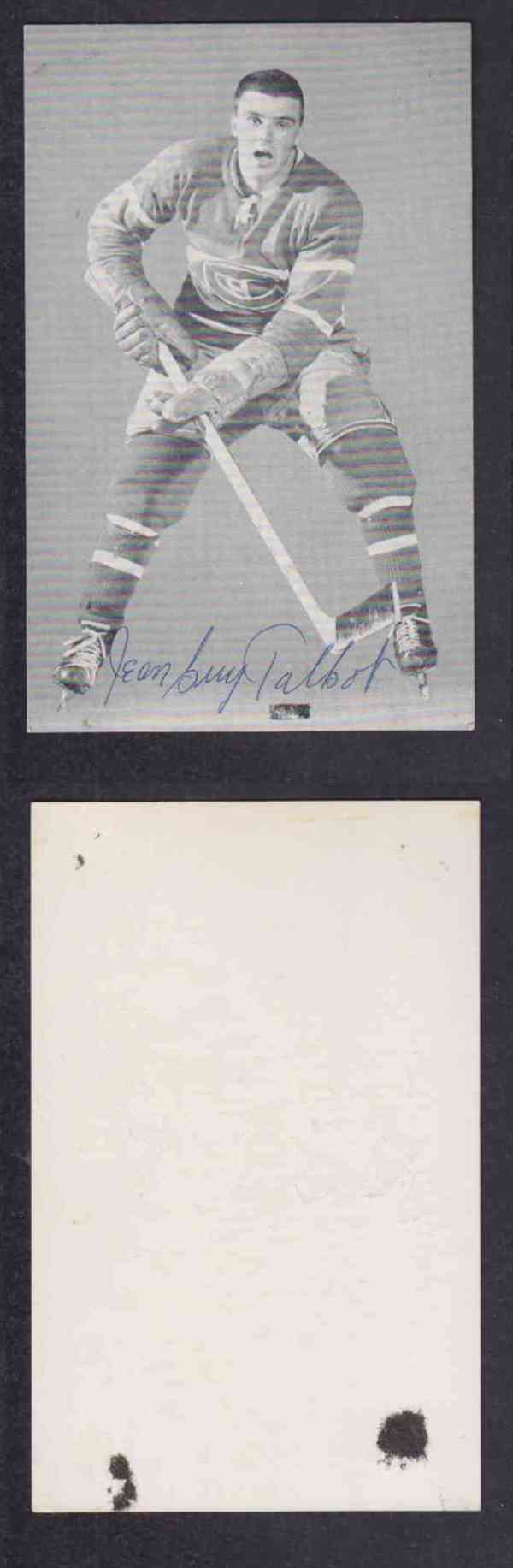 1960 'S MONTREAL CANADIENS J-G TALBOT  AUTOGRAPHED POST CARD photo