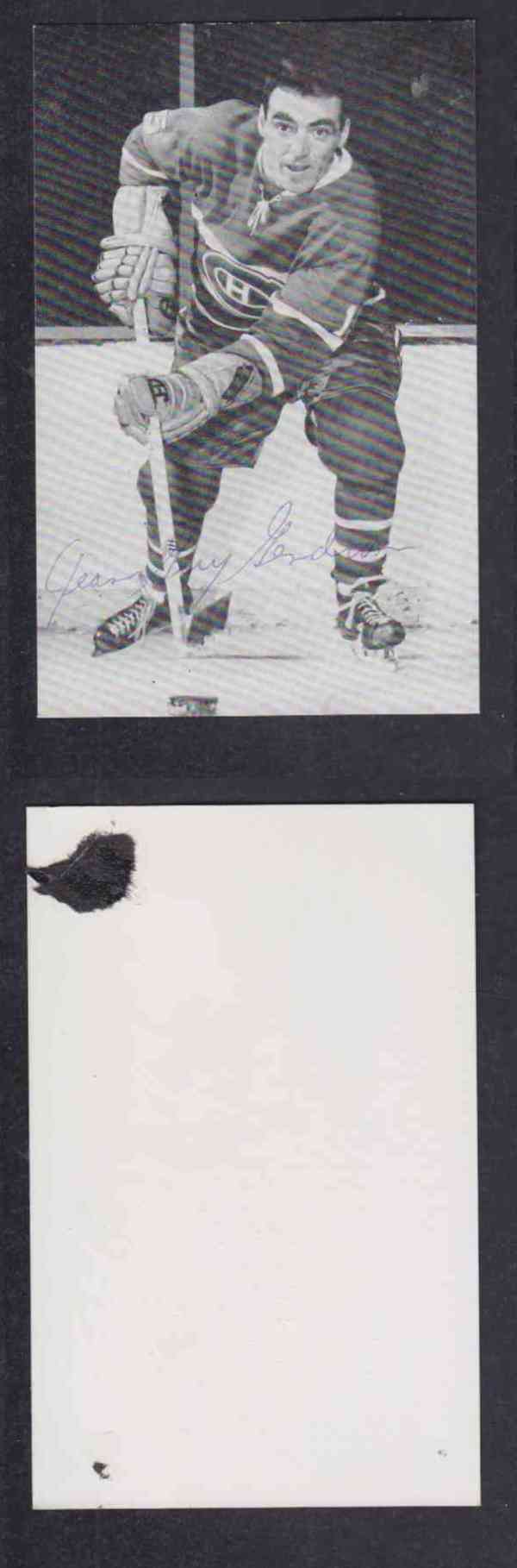 1960 'S MONTREAL CANADIENS J-G GEUDRON  AUTOGRAPHED POST CARD photo