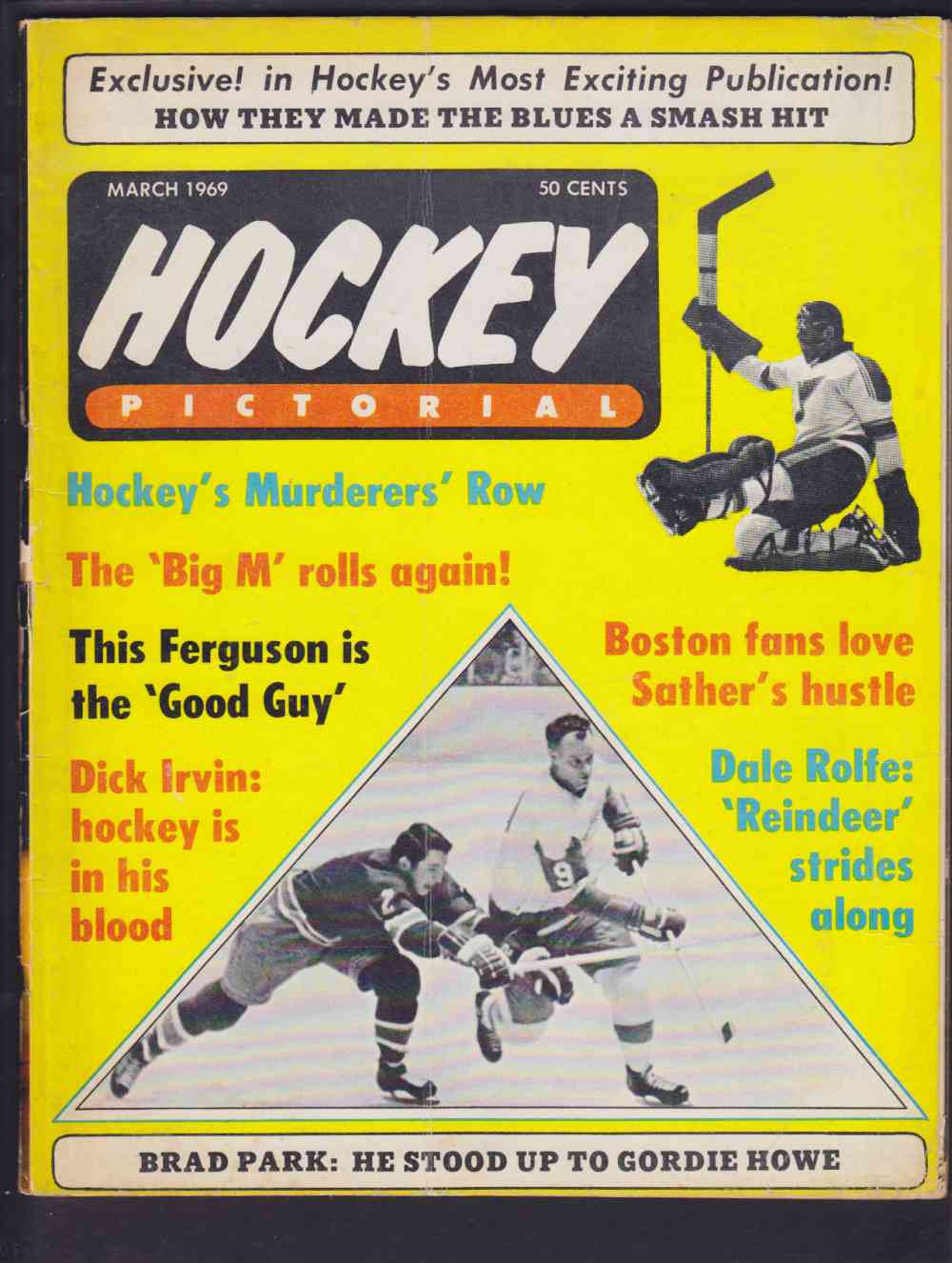 1969 HOCKEY PICTORIAL FULL MAGAZINE G, HOWE ON COVER photo