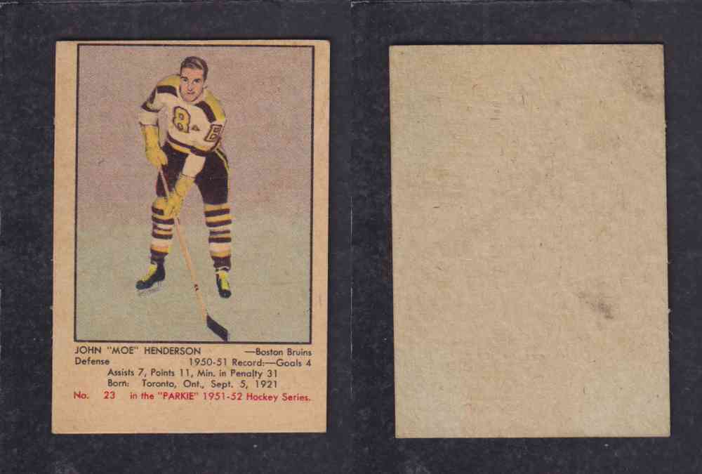 1951-52 PARKHURST HOCKEY CARD #23  J.M. HENDERSON photo