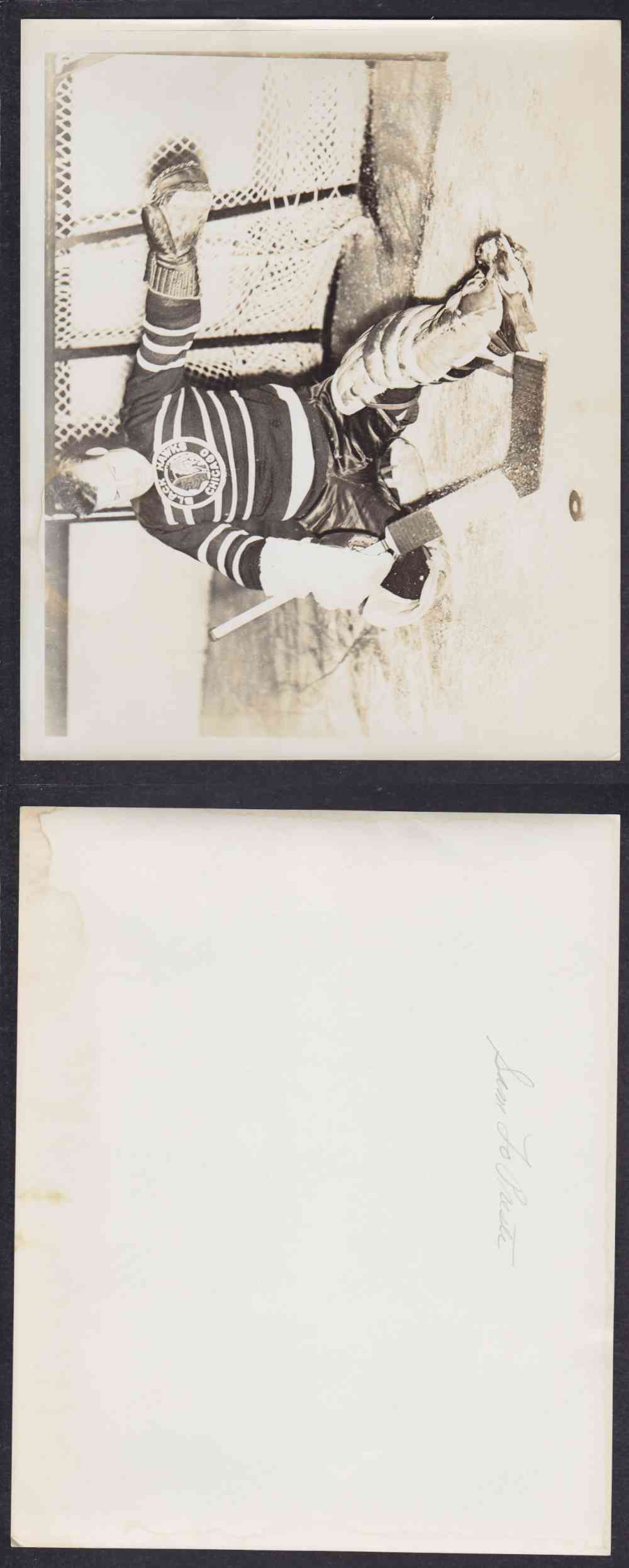 1960'S CHICAGO BACKHAWKS OLD TIMER PHOTO S. LAPESTI photo