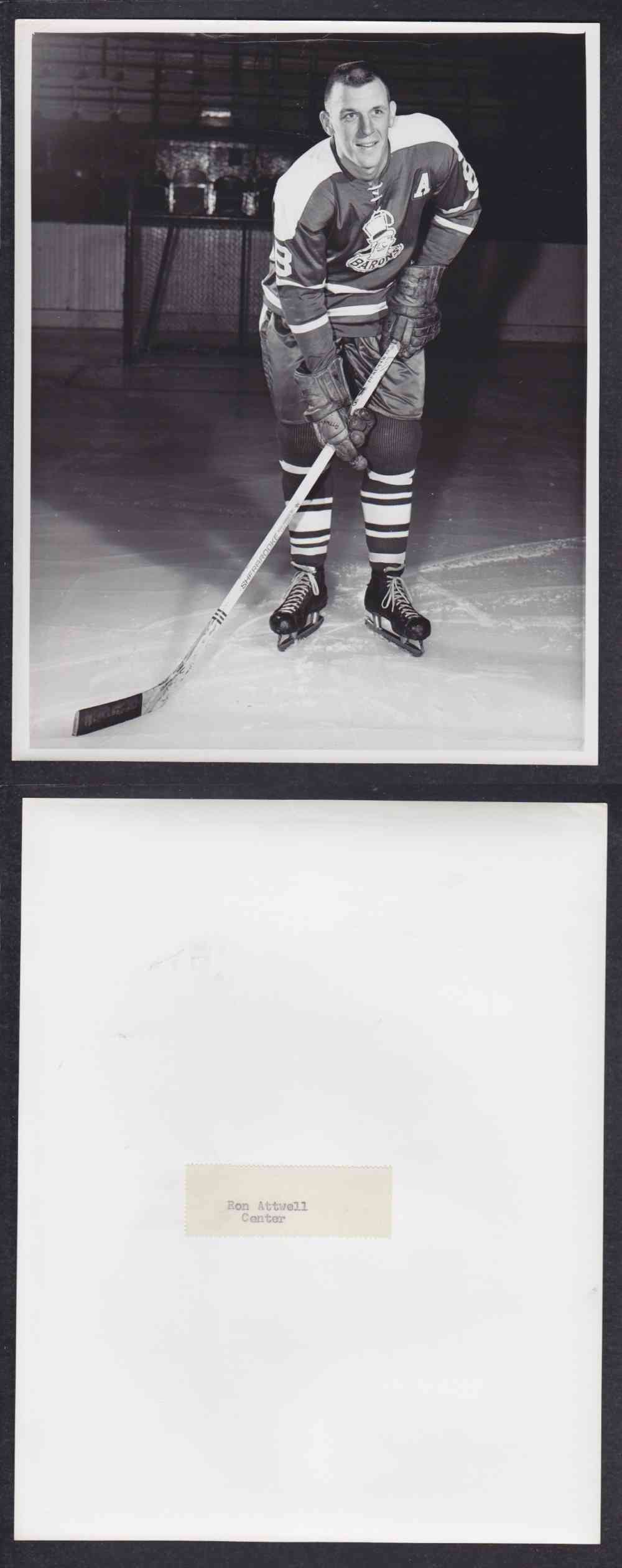 1960'S CLEVELAND BARONS PHOTO R. ATTWELL photo