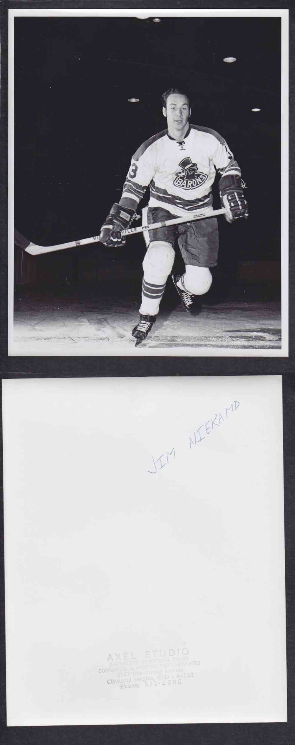 1960'S CLEVELAND BARONS PHOTO J. NIEKAMD photo