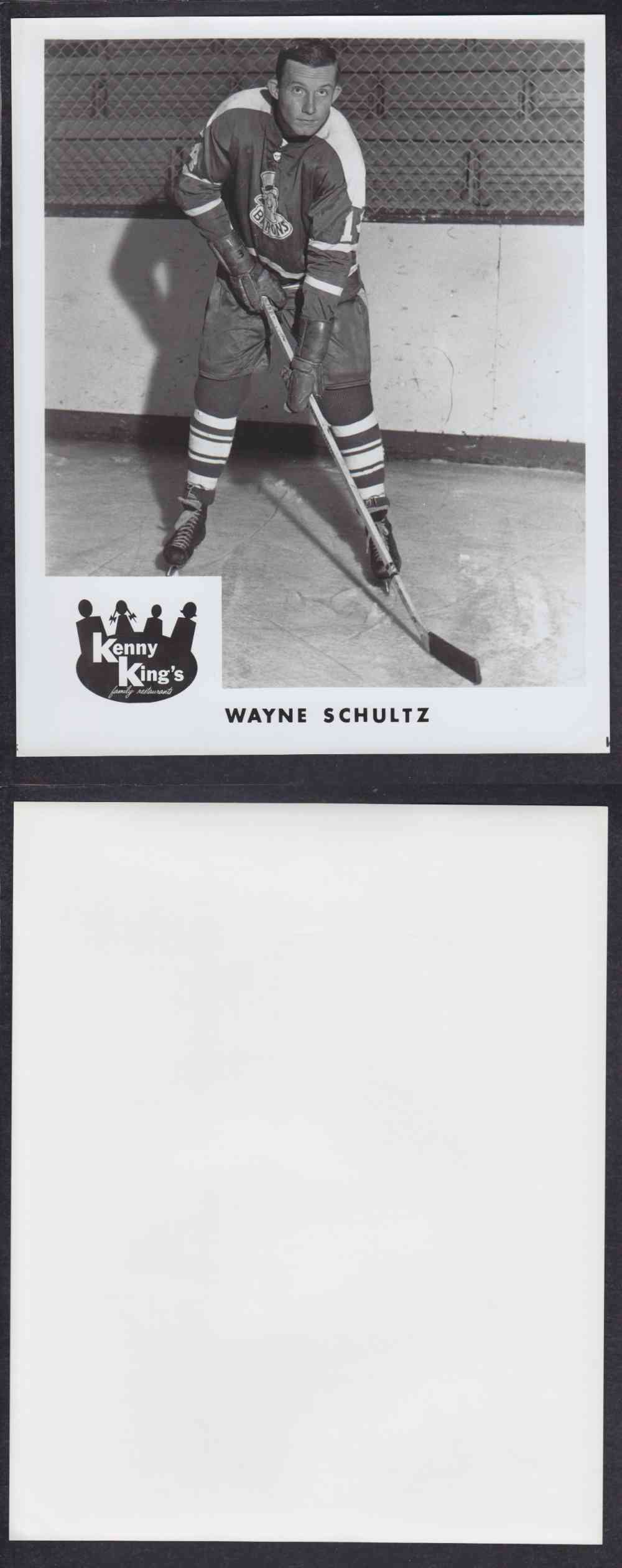 1960'S CLEVELAND BARONS PHOTO W. SCHULTZ photo