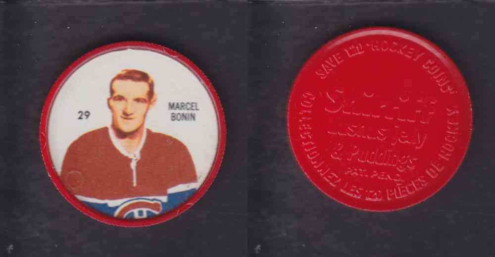 1960-61 SHIRRIFF HOCKEY COIN  #29  M. BONIN photo