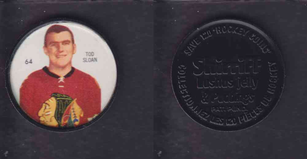 1960-61 SHIRRIFF HOCKEY COIN  #64  T. SLOAN photo