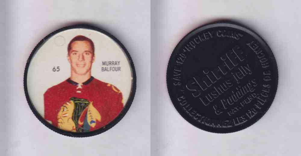 1960-61 SHIRRIFF HOCKEY COIN  #65  M. BALFOUR photo