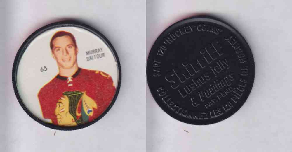 1960-61 SHIRRIFF HOCKEY COIN  #65  M. BALFOUR photo