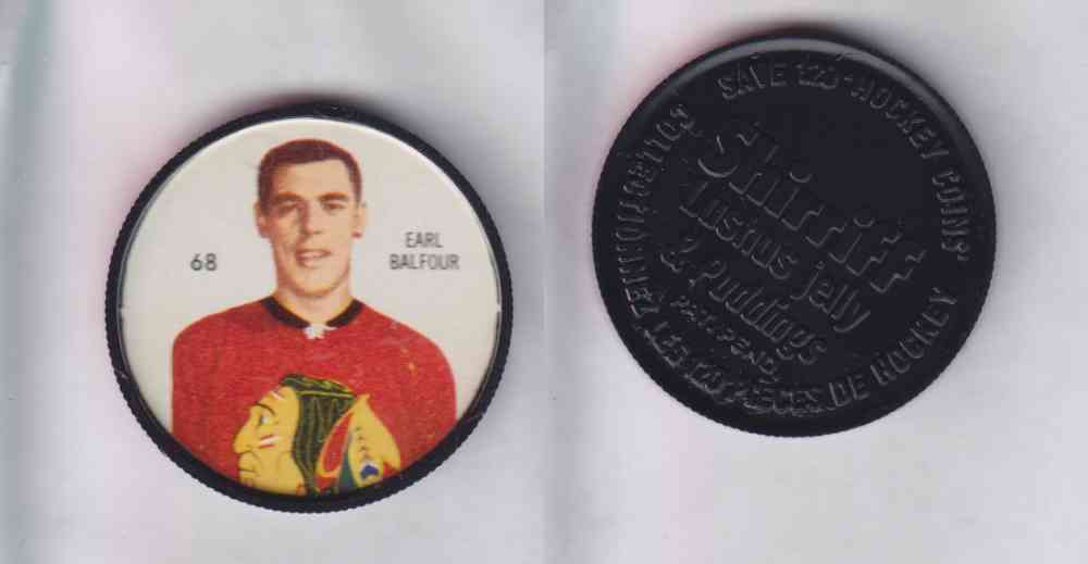 1960-61 SHIRRIFF HOCKEY COIN  #68  E. BALFOUR photo
