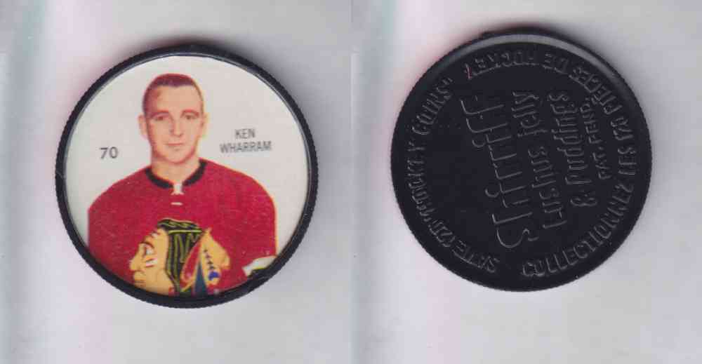 1960-61 SHIRRIFF HOCKEY COIN  #70  K. WHARRAM photo