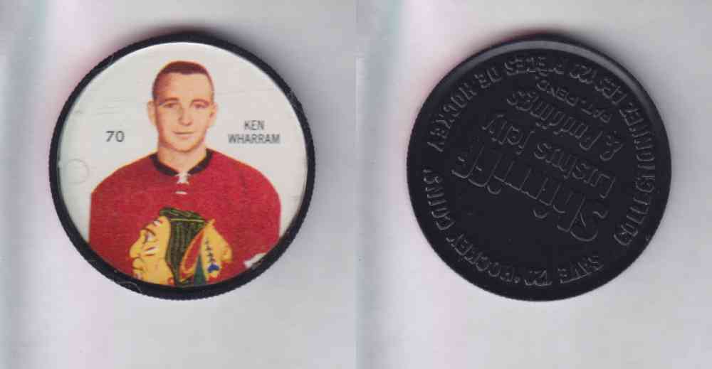 1960-61 SHIRRIFF HOCKEY COIN  #70  K. WHARRAM photo