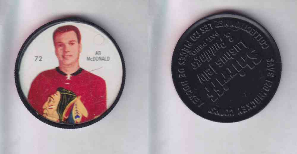 1960-61 SHIRRIFF HOCKEY COIN  #72  A. McDONALD photo