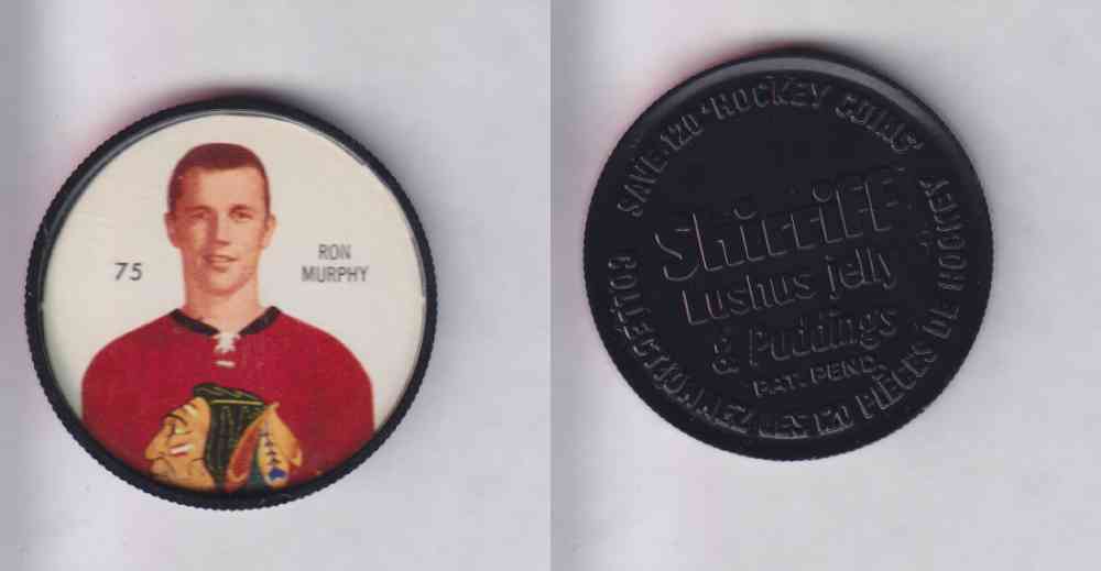 1960-61 SHIRRIFF HOCKEY COIN  #75  R. MURPHY photo