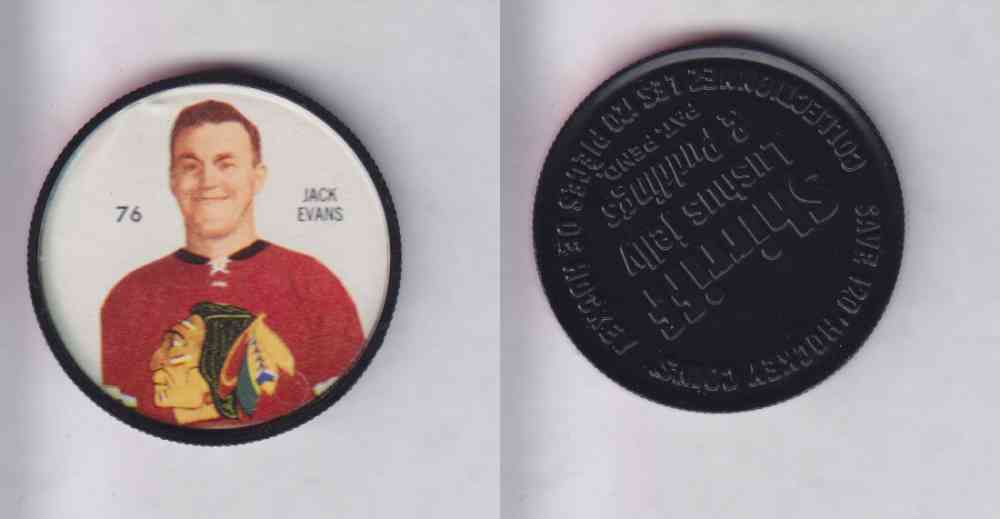 1960-61 SHIRRIFF HOCKEY COIN  #76  J. EVANS photo