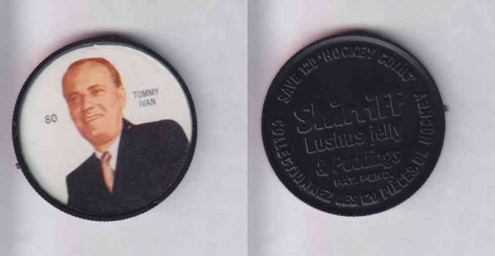 1960-61 SHIRRIFF HOCKEY COIN  #80  T. IVAN photo
