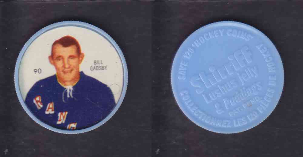 1960-61 SHIRRIFF HOCKEY COIN  #90  B. GADSBY photo