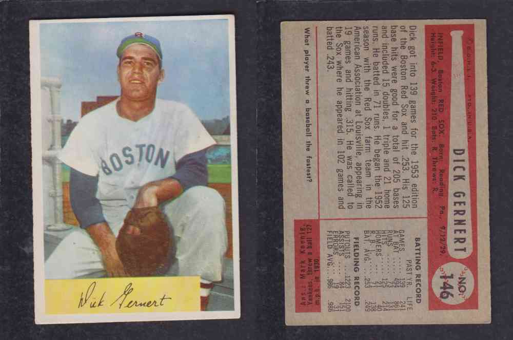 1954 BOWMAN BASEBALL CARD #146 D. GERNERT photo