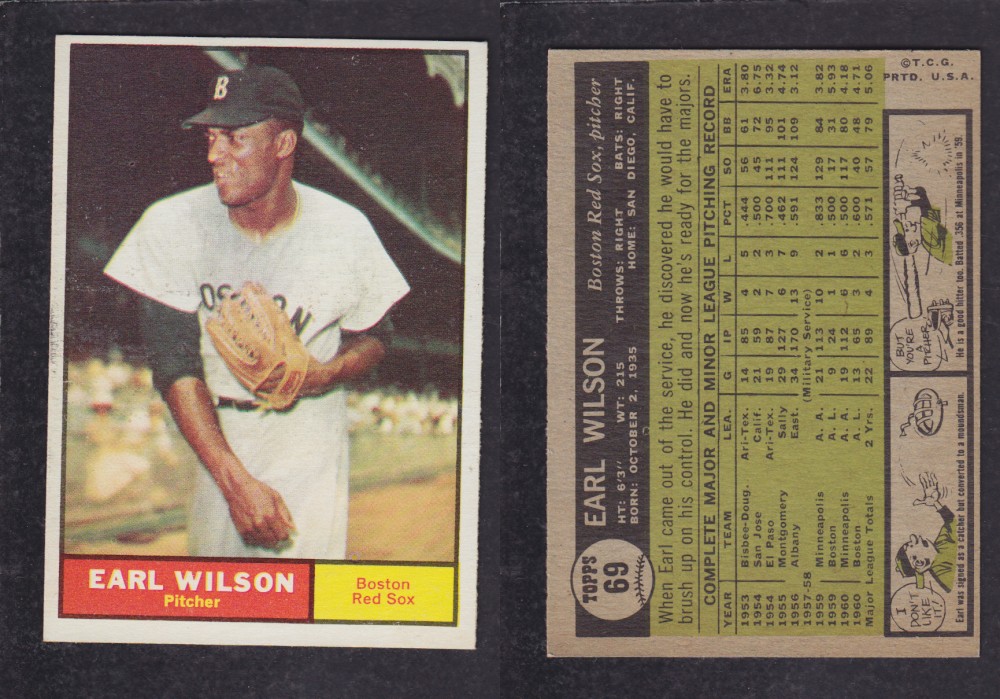 1962  TOPPS BASEBALL CARD #69  E. WILSON photo