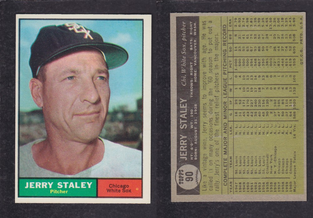 1962  TOPPS BASEBALL CARD #90  J. STALEY photo