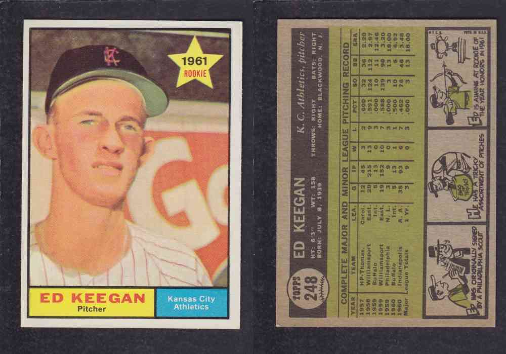 1962  TOPPS BASEBALL CARD #248  E. KEEGAN photo