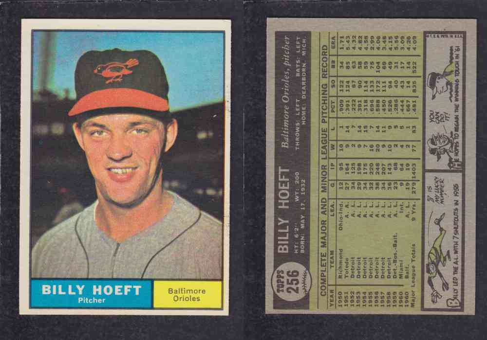 1962  TOPPS BASEBALL CARD #256  B. HOEFT photo