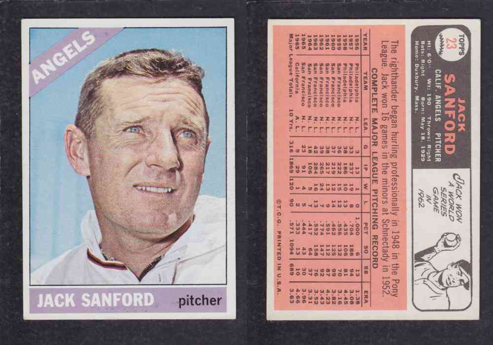 1966  TOPPS BASEBALL CARD  #23  J. SANFORD photo